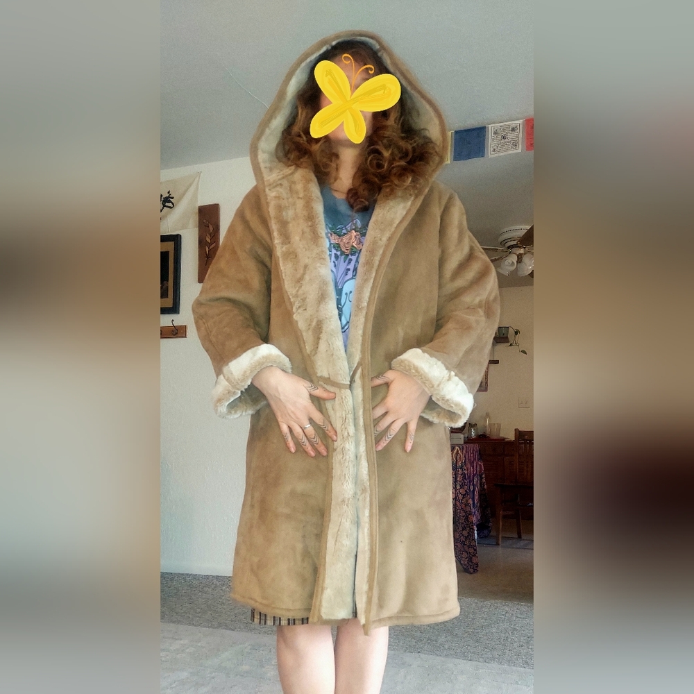 Tan Faux Fur Lined Coat